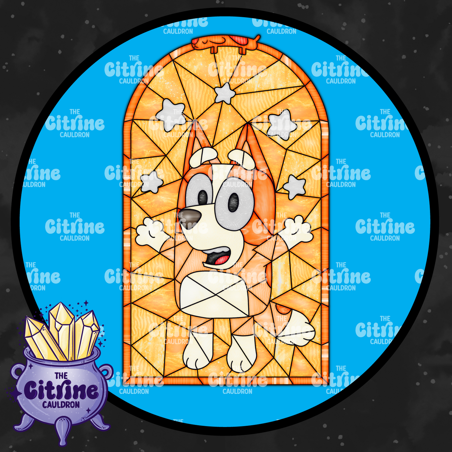 Heeler Glass - Sublimation PNG