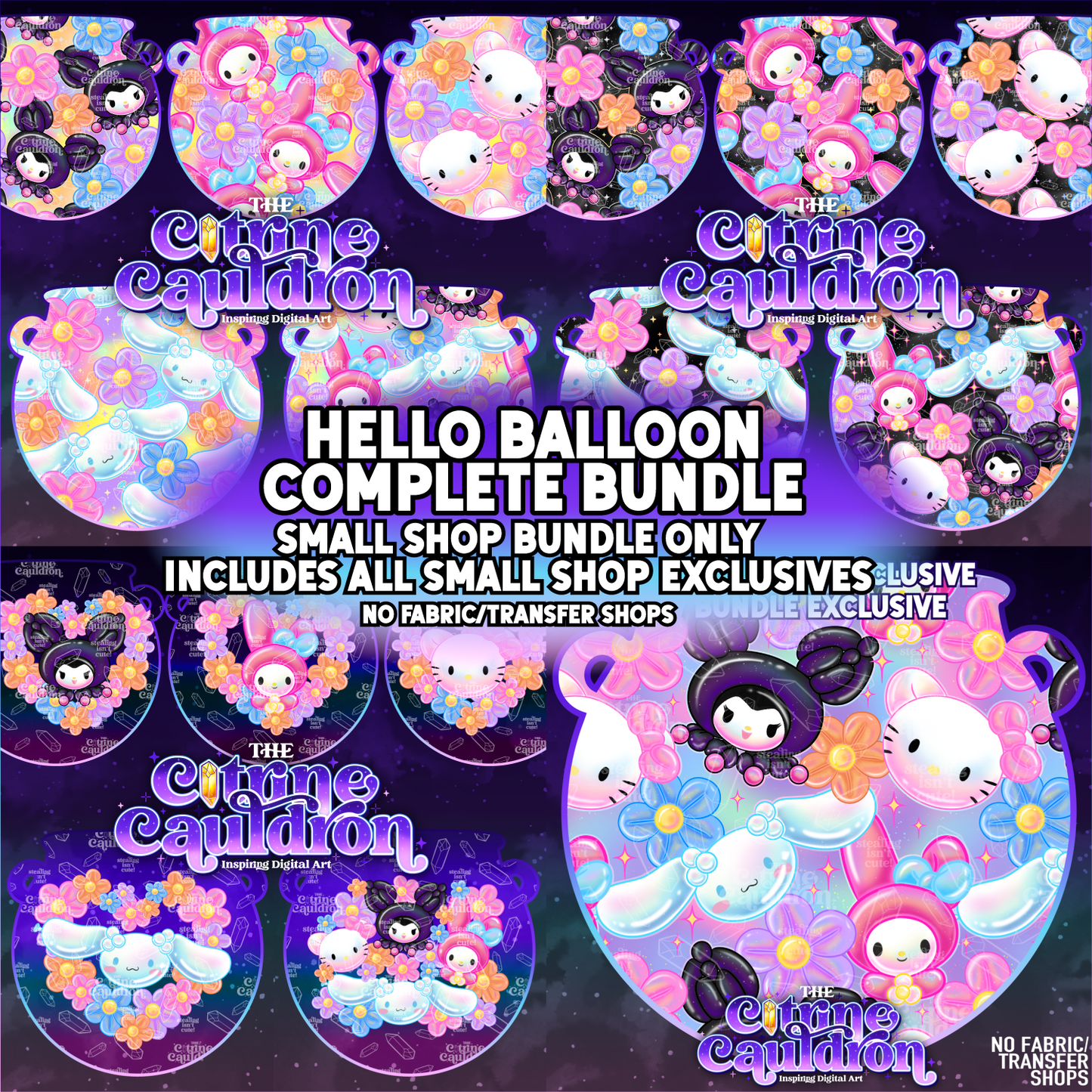 Hello Balloon - Seamless & PNG Bundle SMALL SHOP