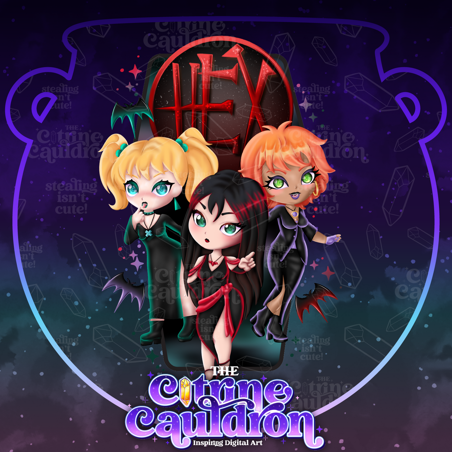 Hex Chibis - Sublimation PNG