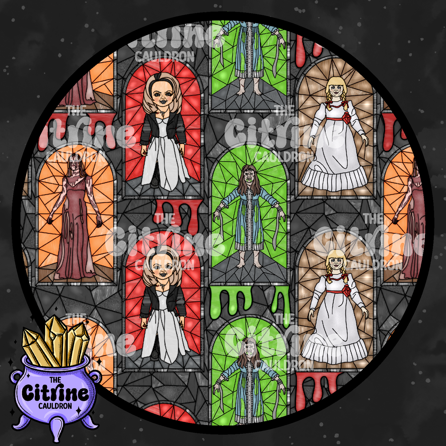 Horror Glass Babes - Seamless