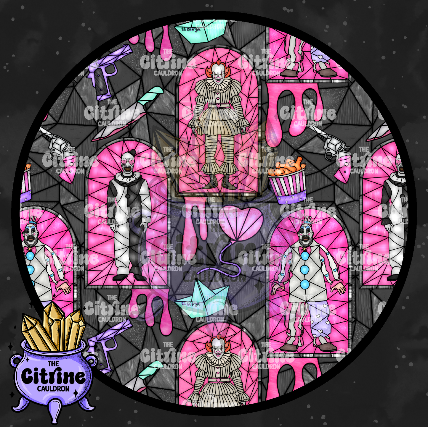 Horror Glass Pink - Seamless
