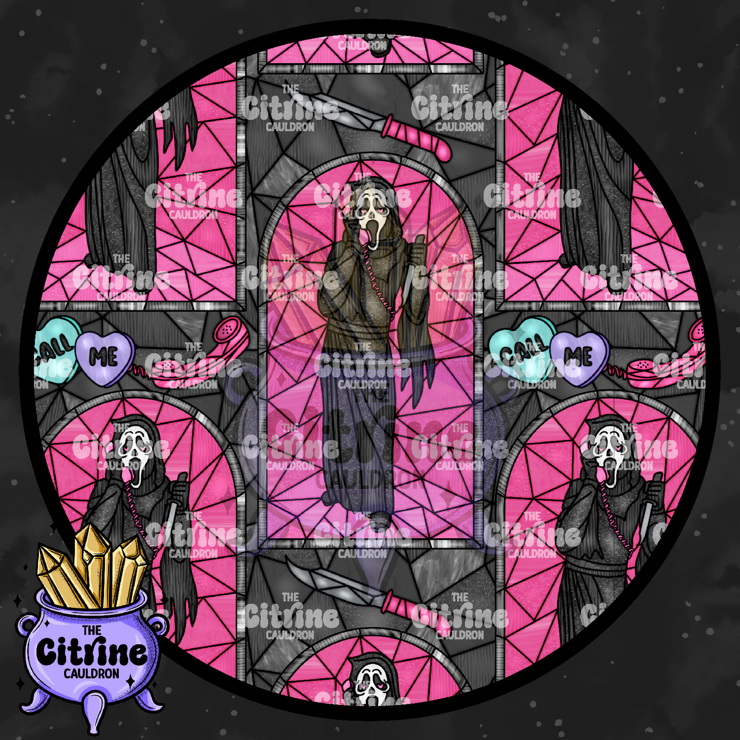 Horror Glass Pink - Seamless