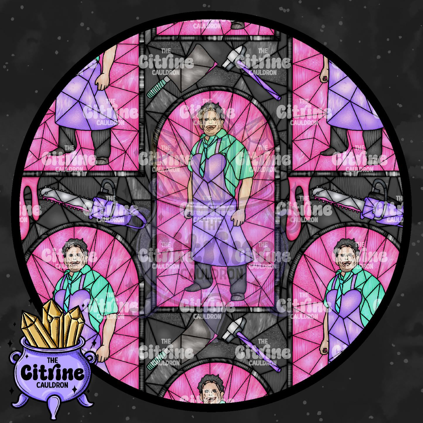 Horror Glass Pink - Seamless