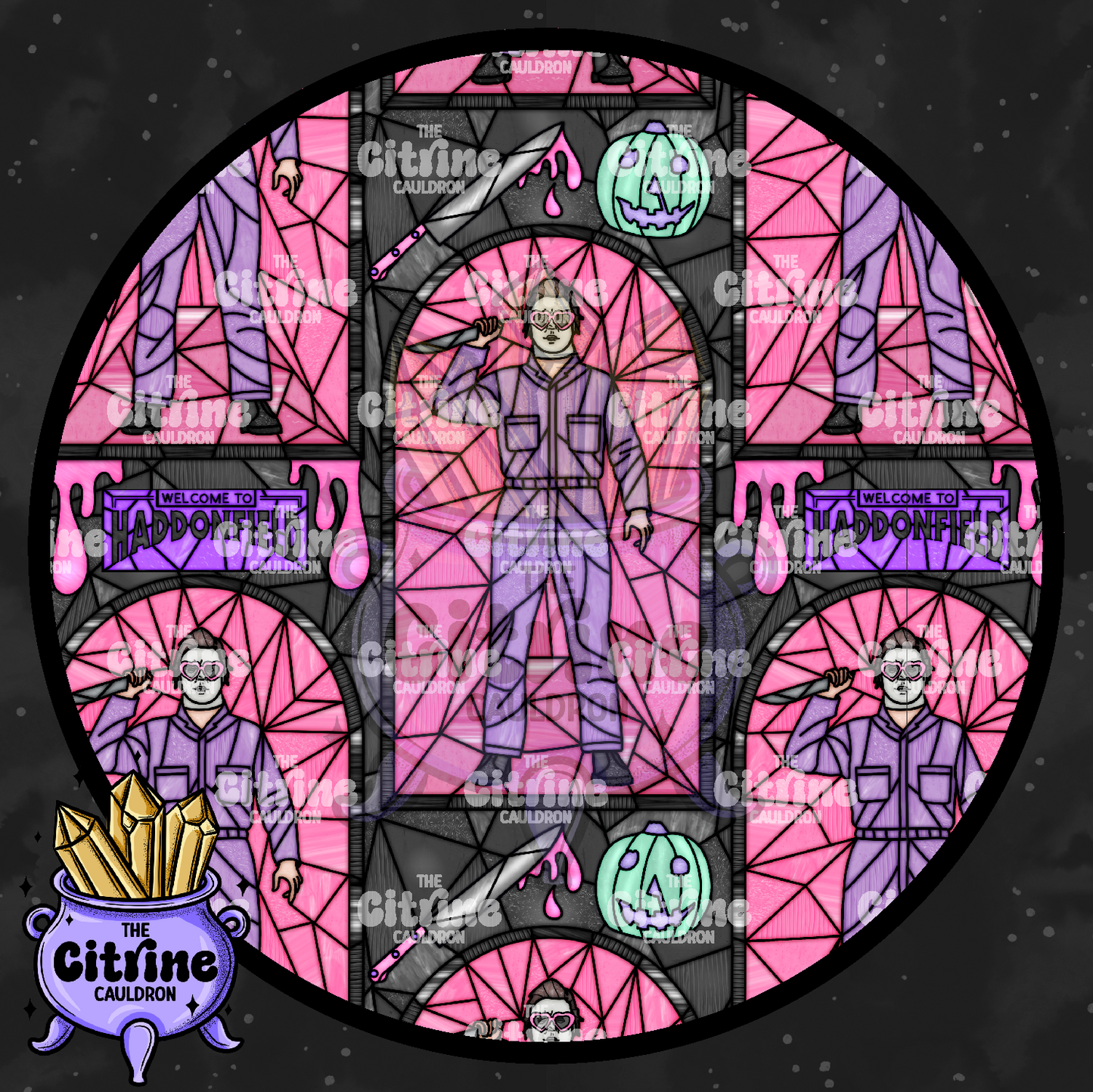 Horror Glass Pink - Seamless