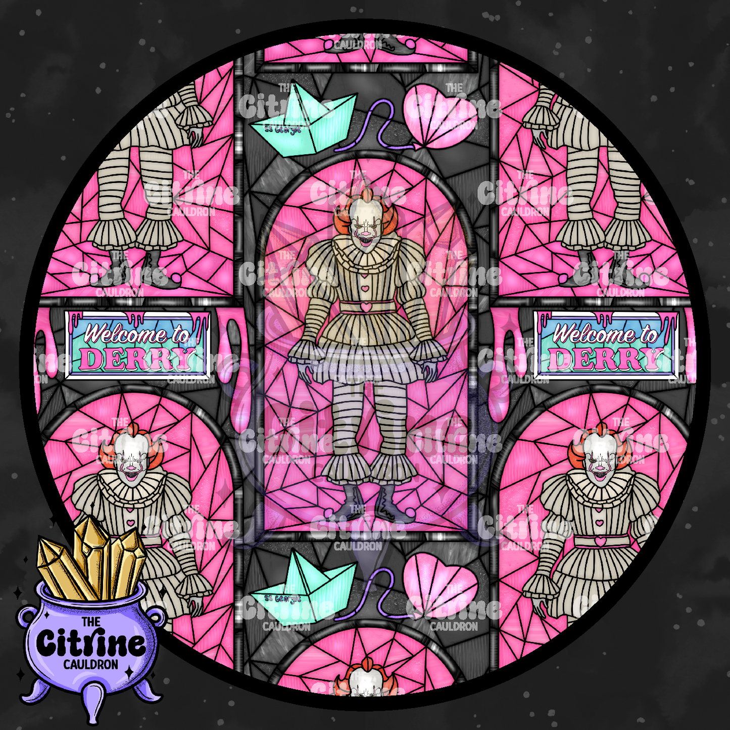 Horror Glass Pink - Seamless