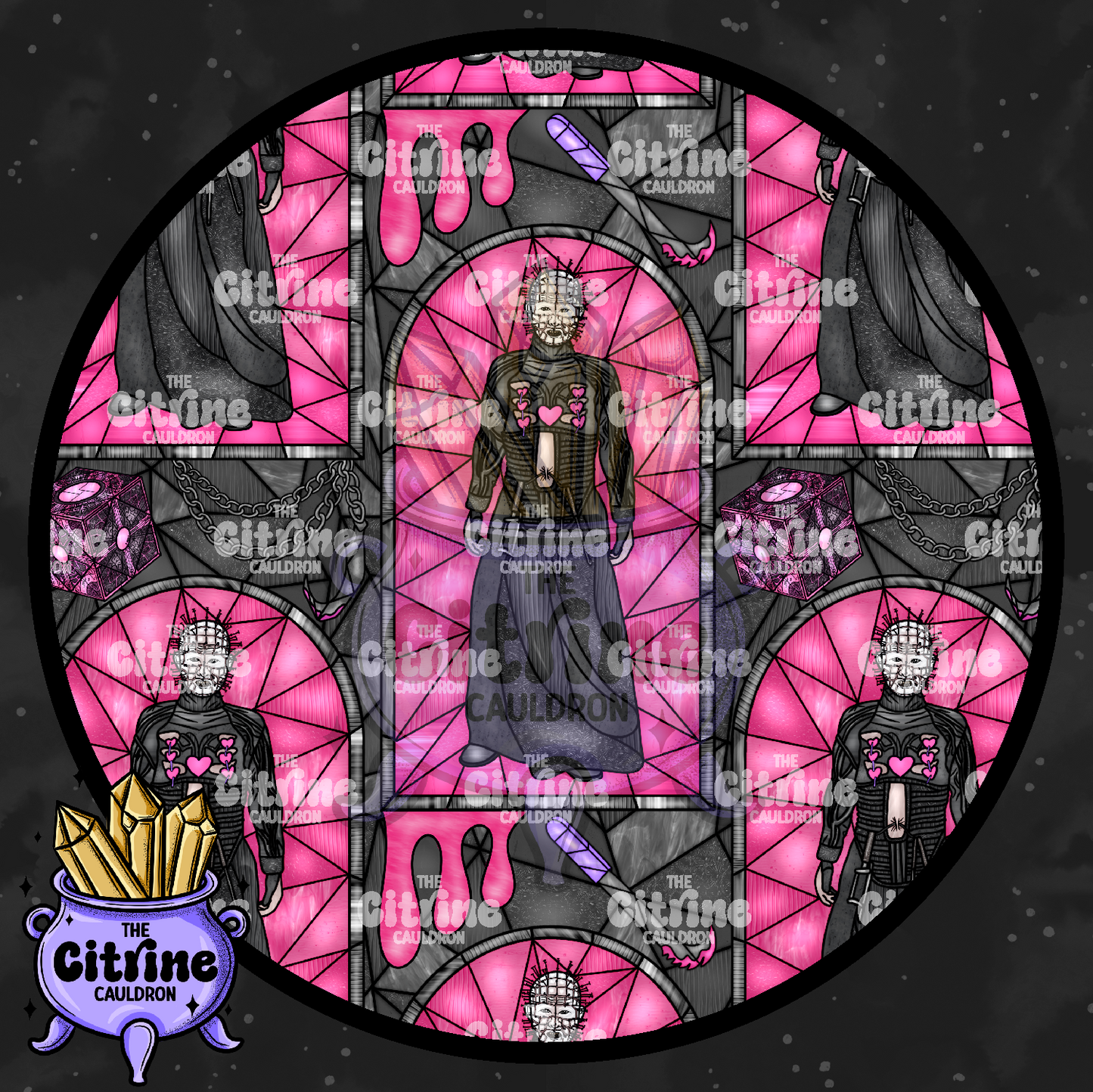 Horror Glass Pink - Seamless