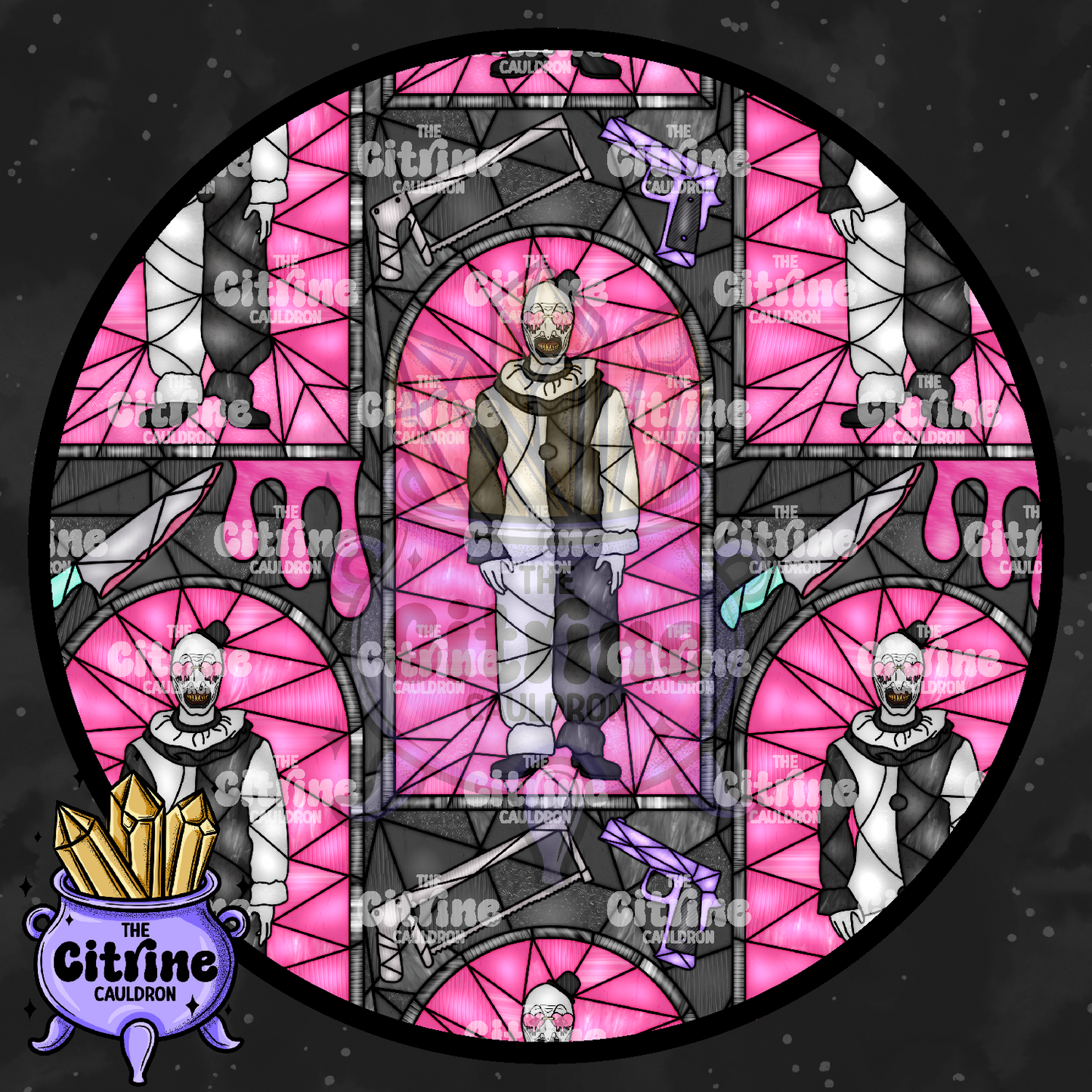 Horror Glass Pink - Seamless