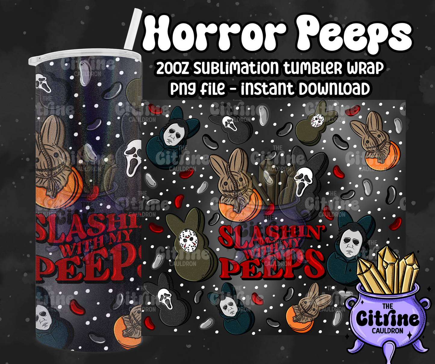 Killer Marshmallows - PNG Wrap for Sublimation 20oz Tumbler