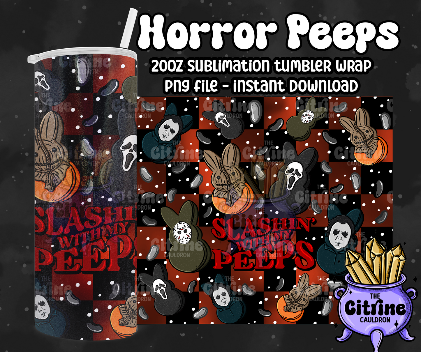 Killer Marshmallows - PNG Wrap for Sublimation 20oz Tumbler