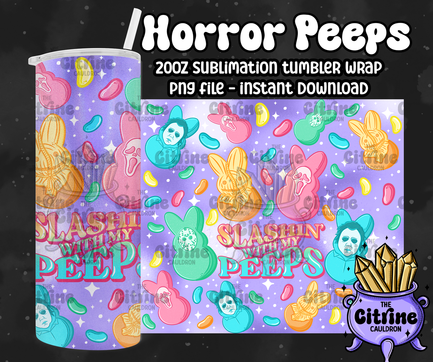 Killer Marshmallows - PNG Wrap for Sublimation 20oz Tumbler