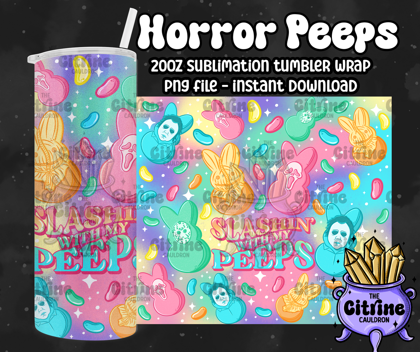 Killer Marshmallows - PNG Wrap for Sublimation 20oz Tumbler