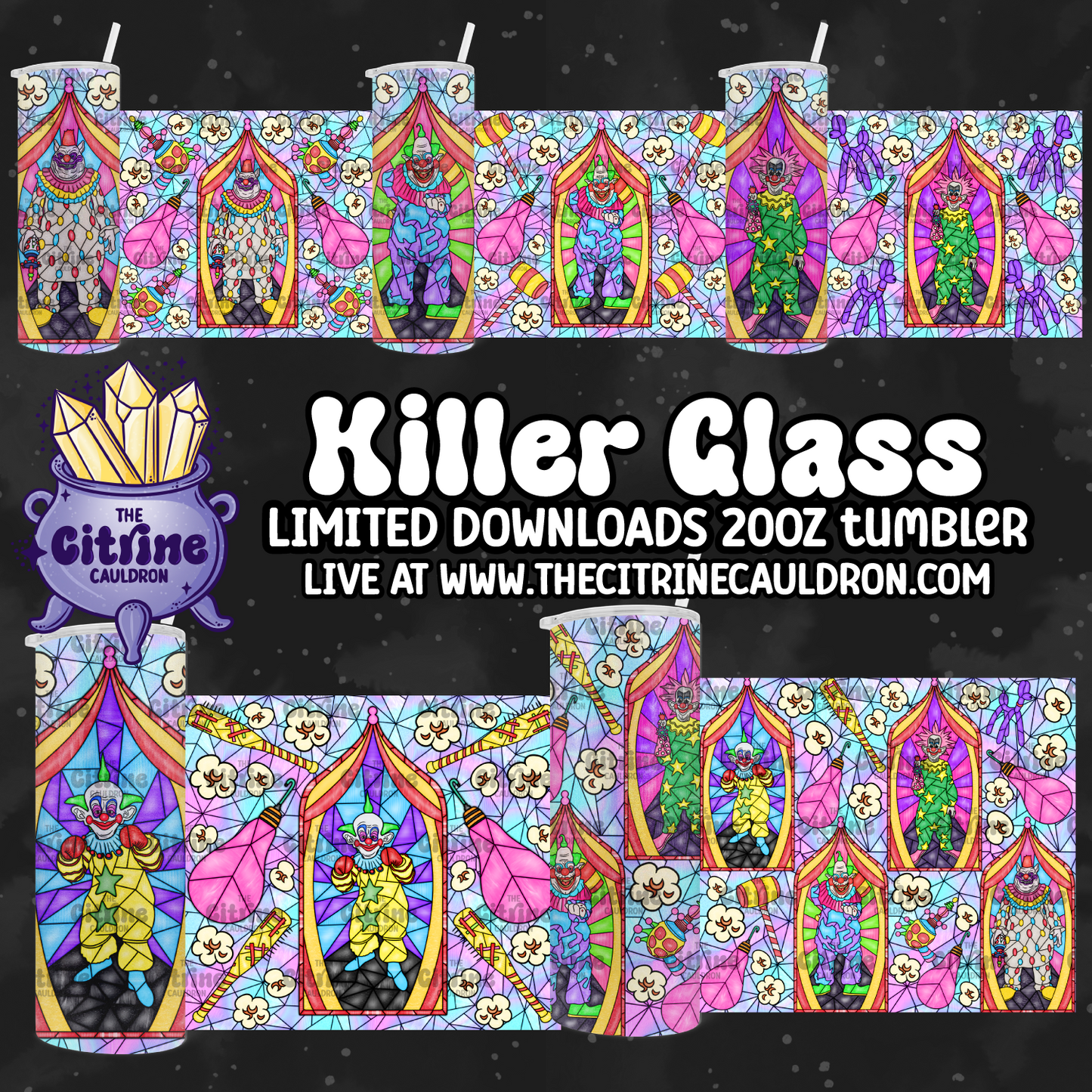 Killer Glass - PNG Wrap for Sublimation 20oz Tumbler