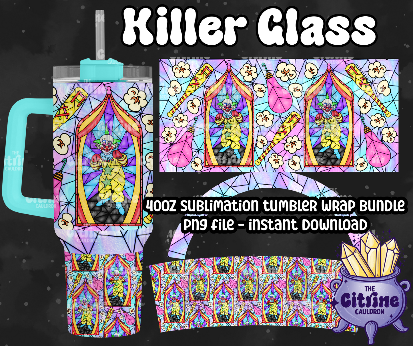 Killer Glass - PNG Wrap for Sublimation 40oz Tumbler