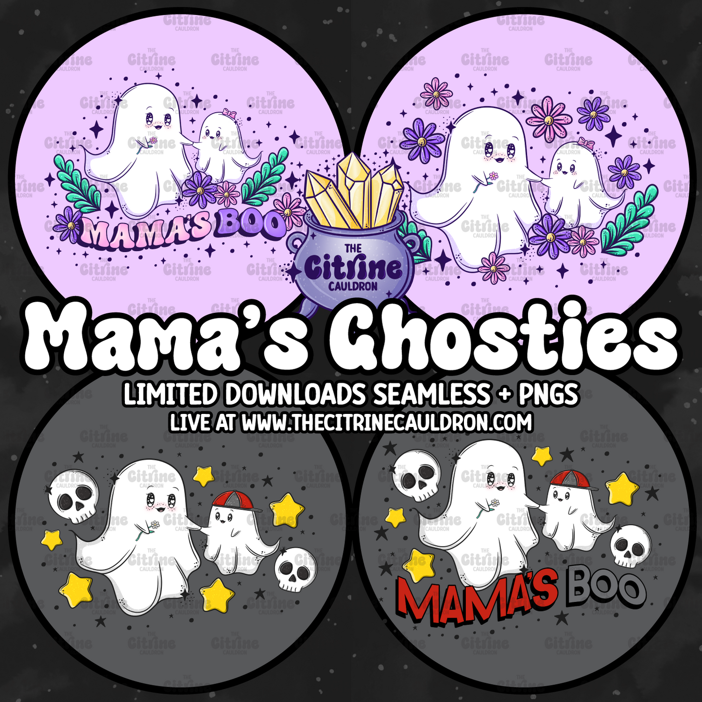 Mama's Ghosties - Sublimation PNG