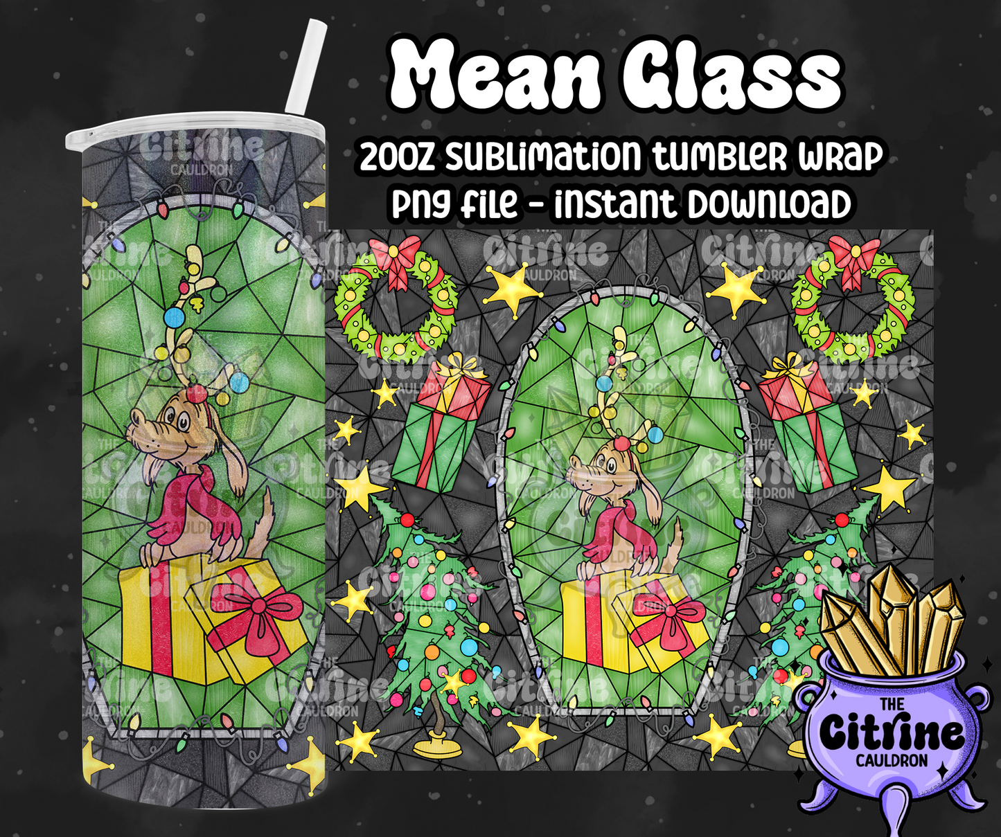 Mean Glass - PNG Wrap for Sublimation 20oz Tumbler