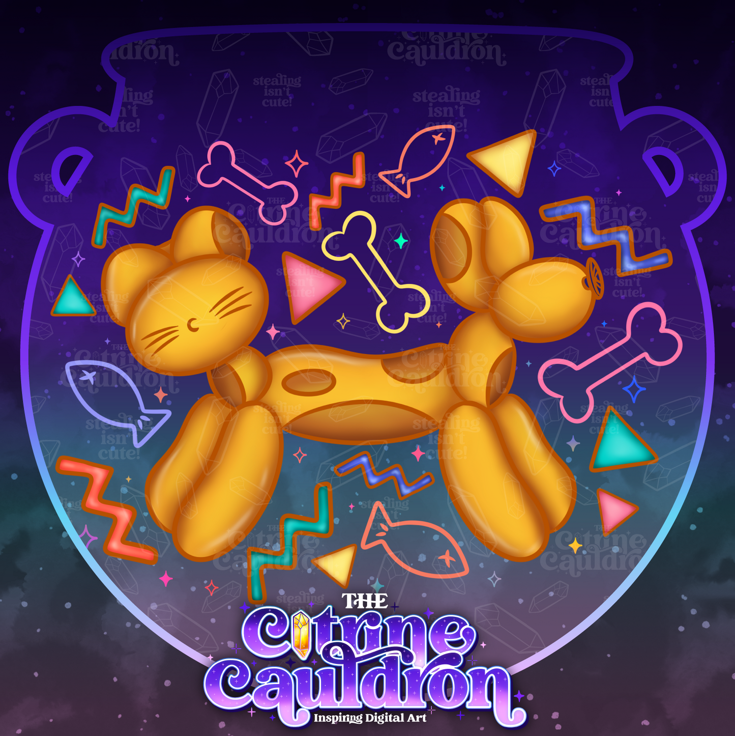Meow Woof Balloon - Sublimation PNG