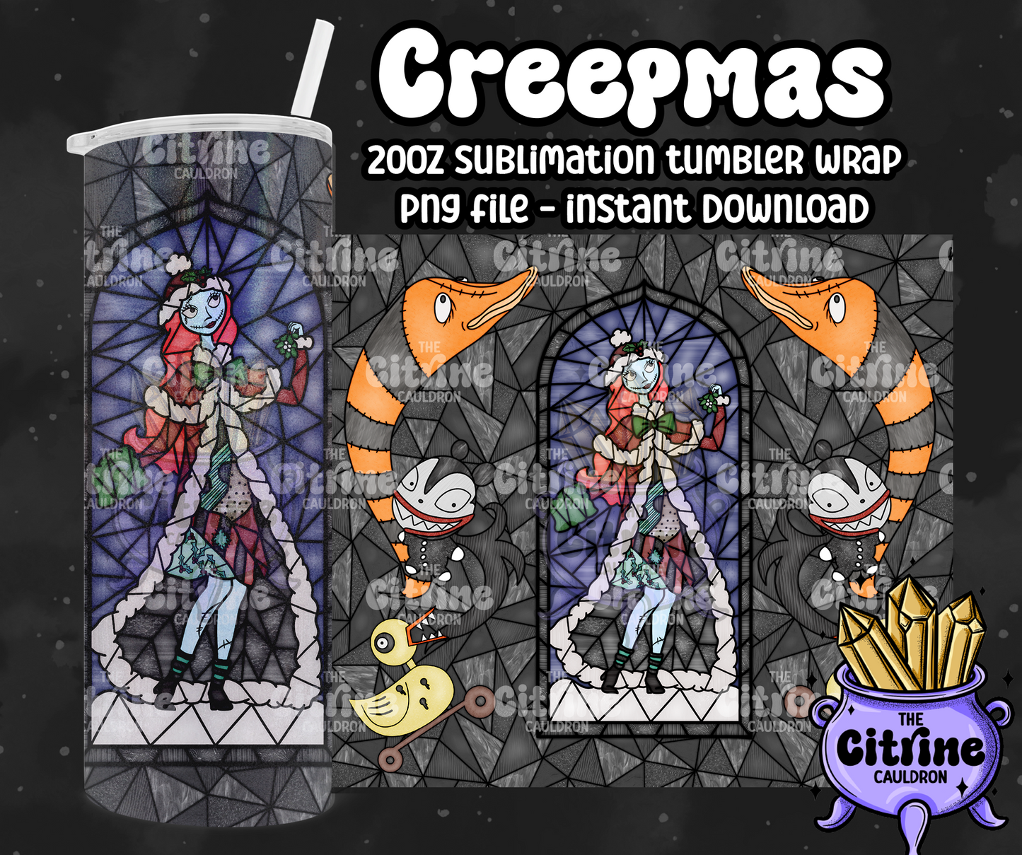 Merry Nightmare - PNG Wrap for Sublimation 20oz Tumbler