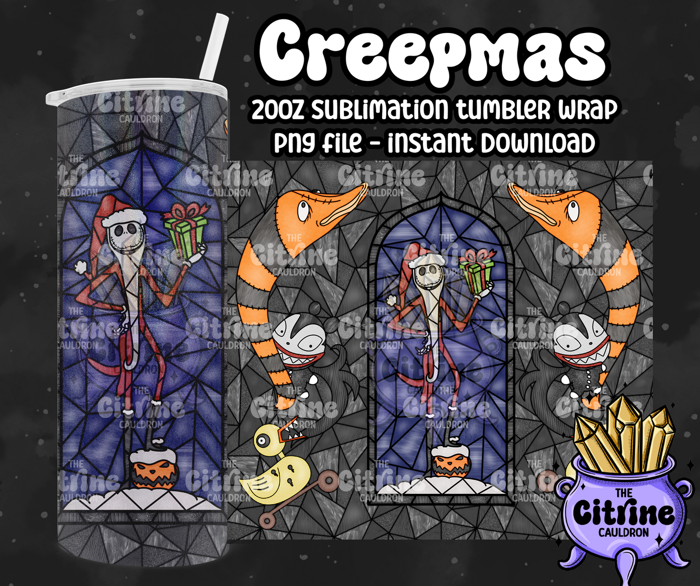 Merry Nightmare - PNG Wrap for Sublimation 20oz Tumbler