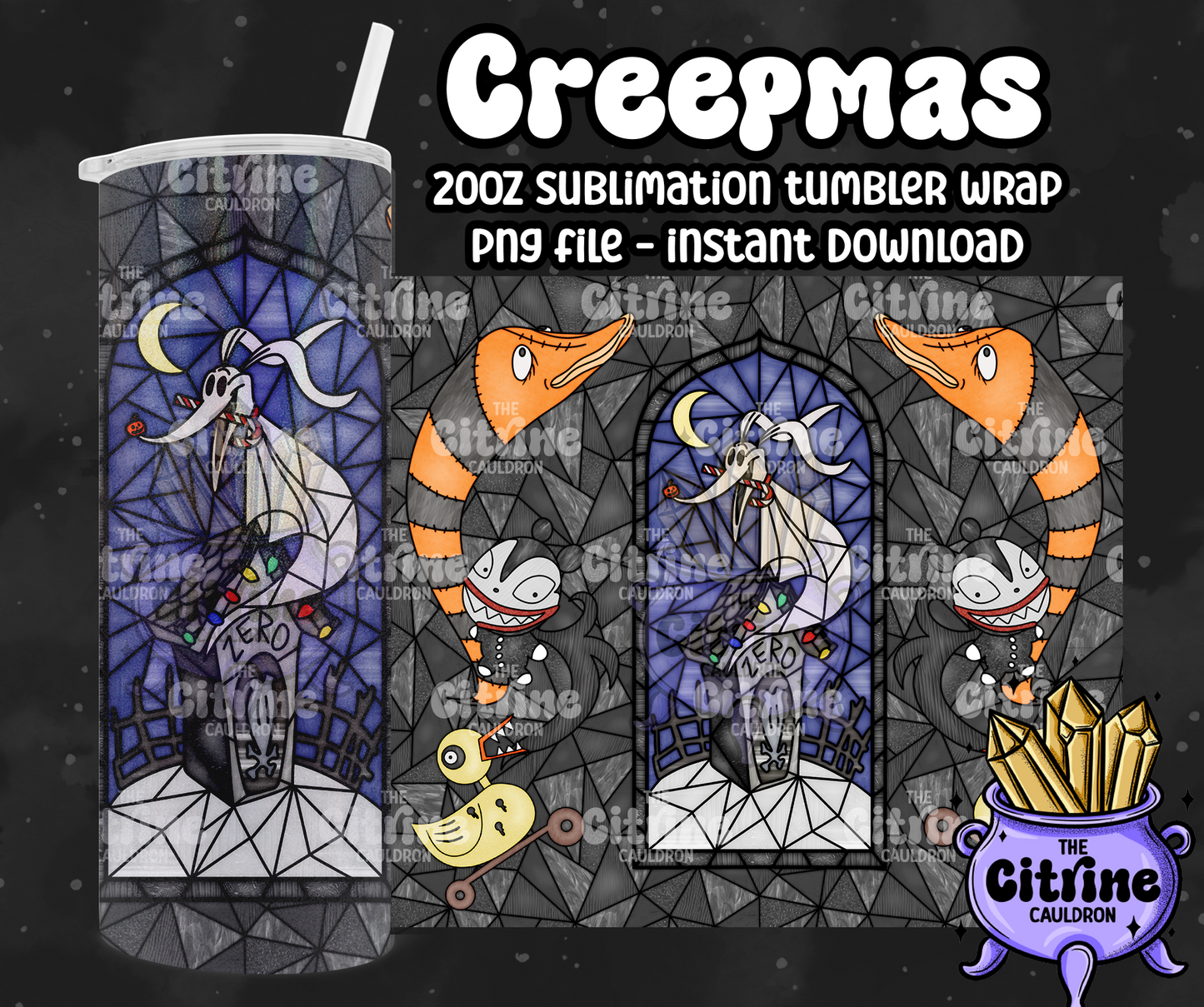Merry Nightmare - PNG Wrap for Sublimation 20oz Tumbler