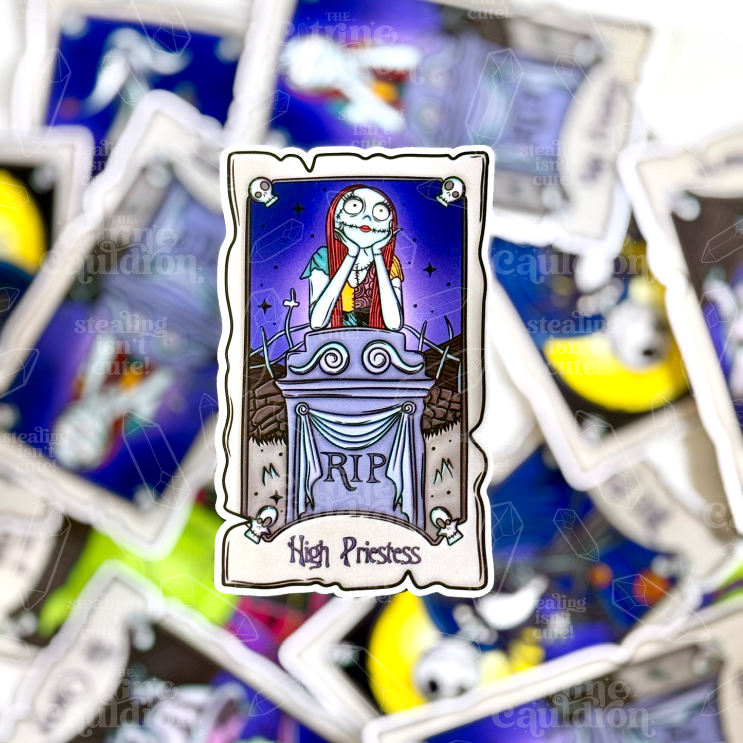 Nightmare Tarot The High Priestess - Sticker