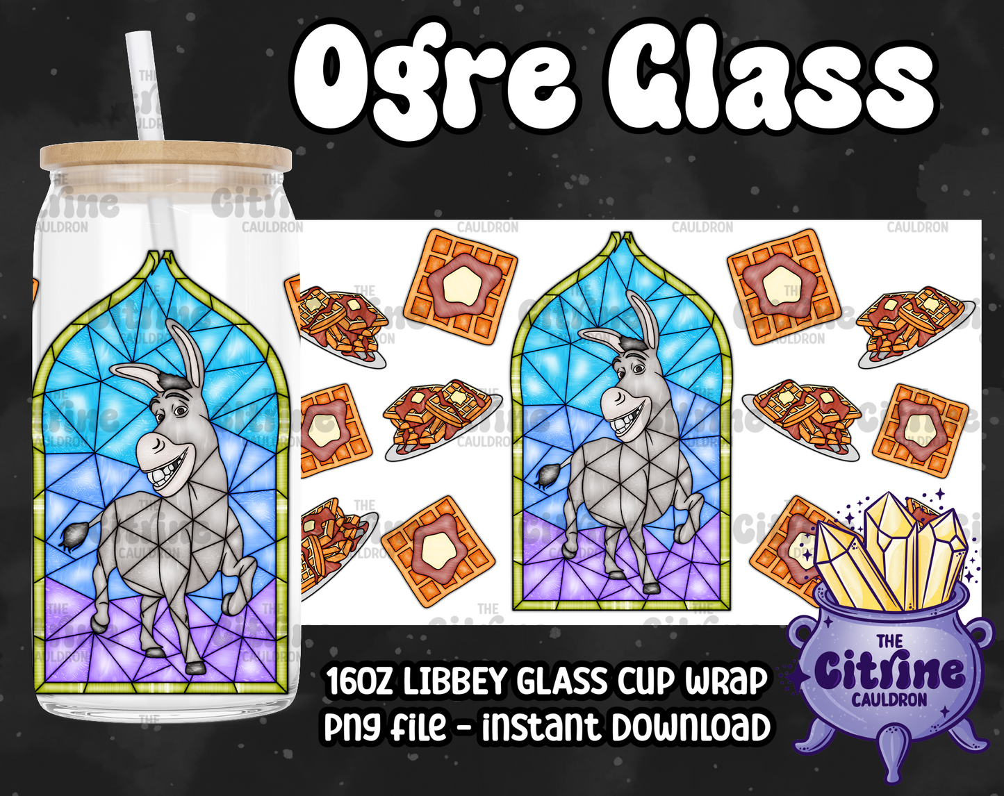 Ogre Glass - PNG Wrap for Libbey 16oz Glass Can