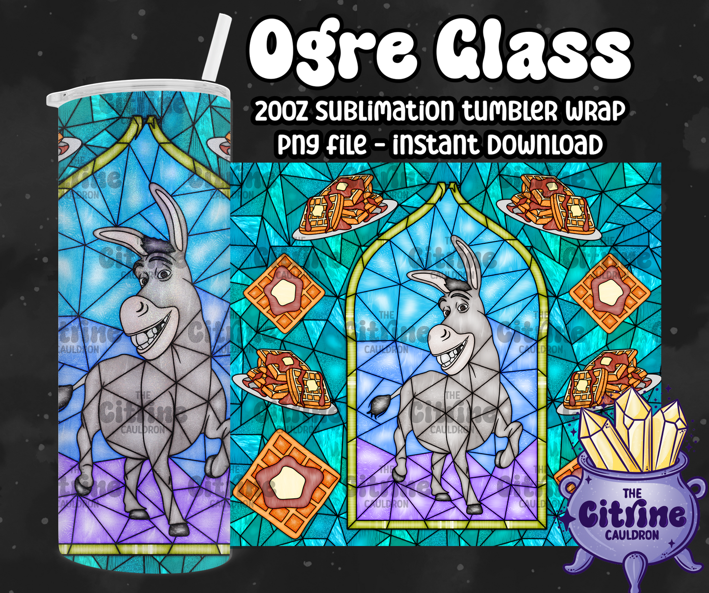 Ogre Glass - PNG Wrap for Sublimation 20oz Tumbler