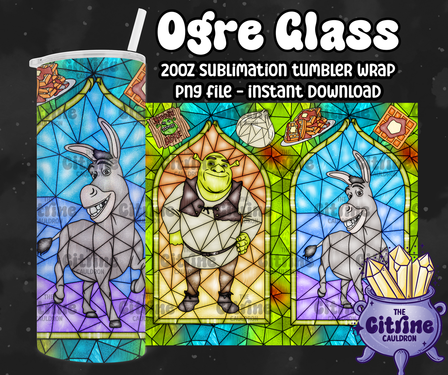 Ogre Glass - PNG Wrap for Sublimation 20oz Tumbler