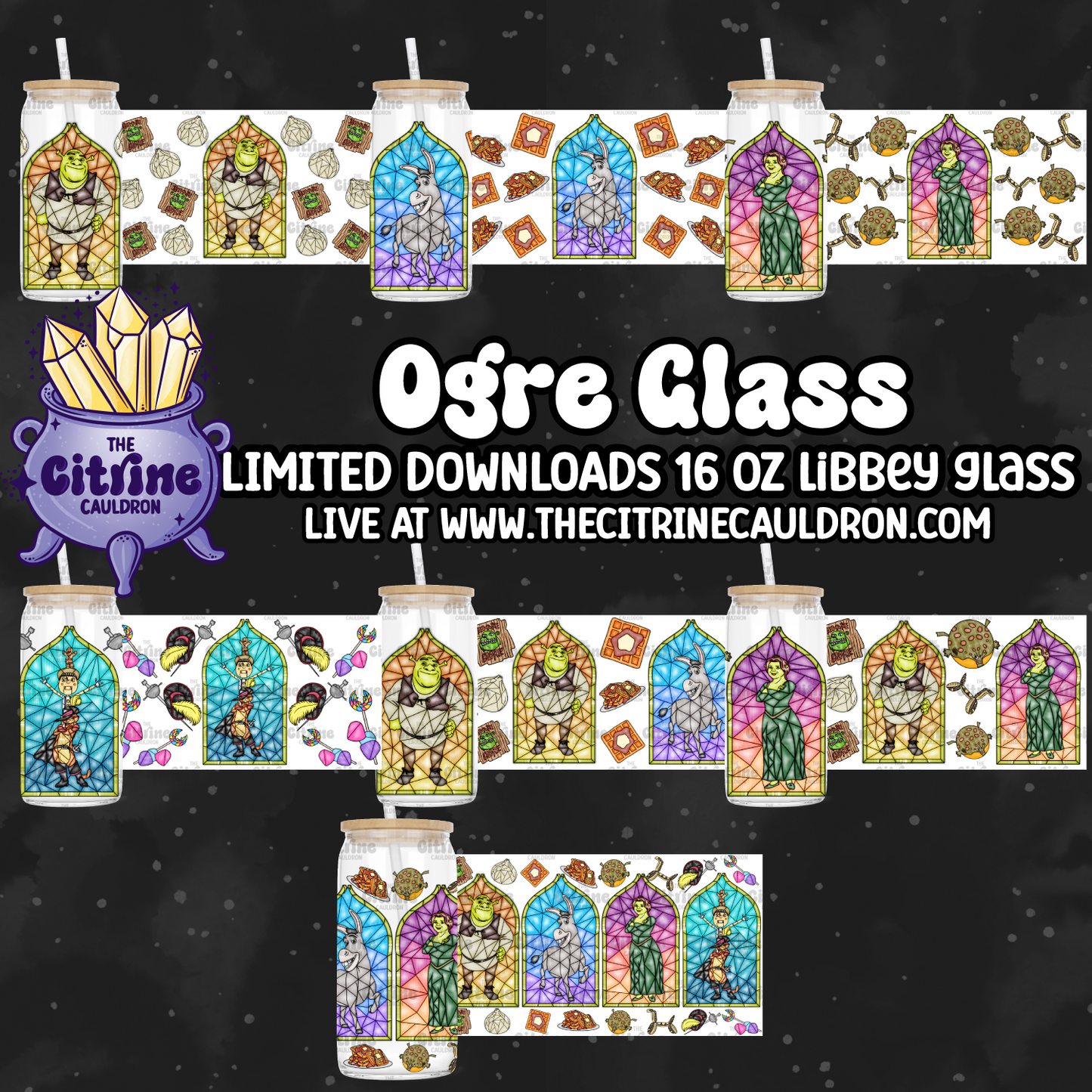 Ogre Glass - PNG Wrap for Libbey 16oz Glass Can