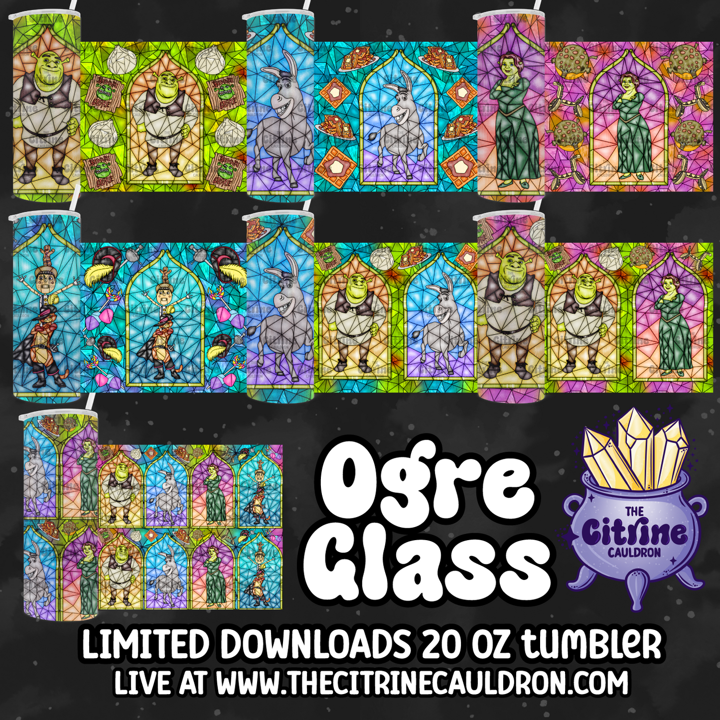 Ogre Glass - PNG Wrap for Sublimation 20oz Tumbler