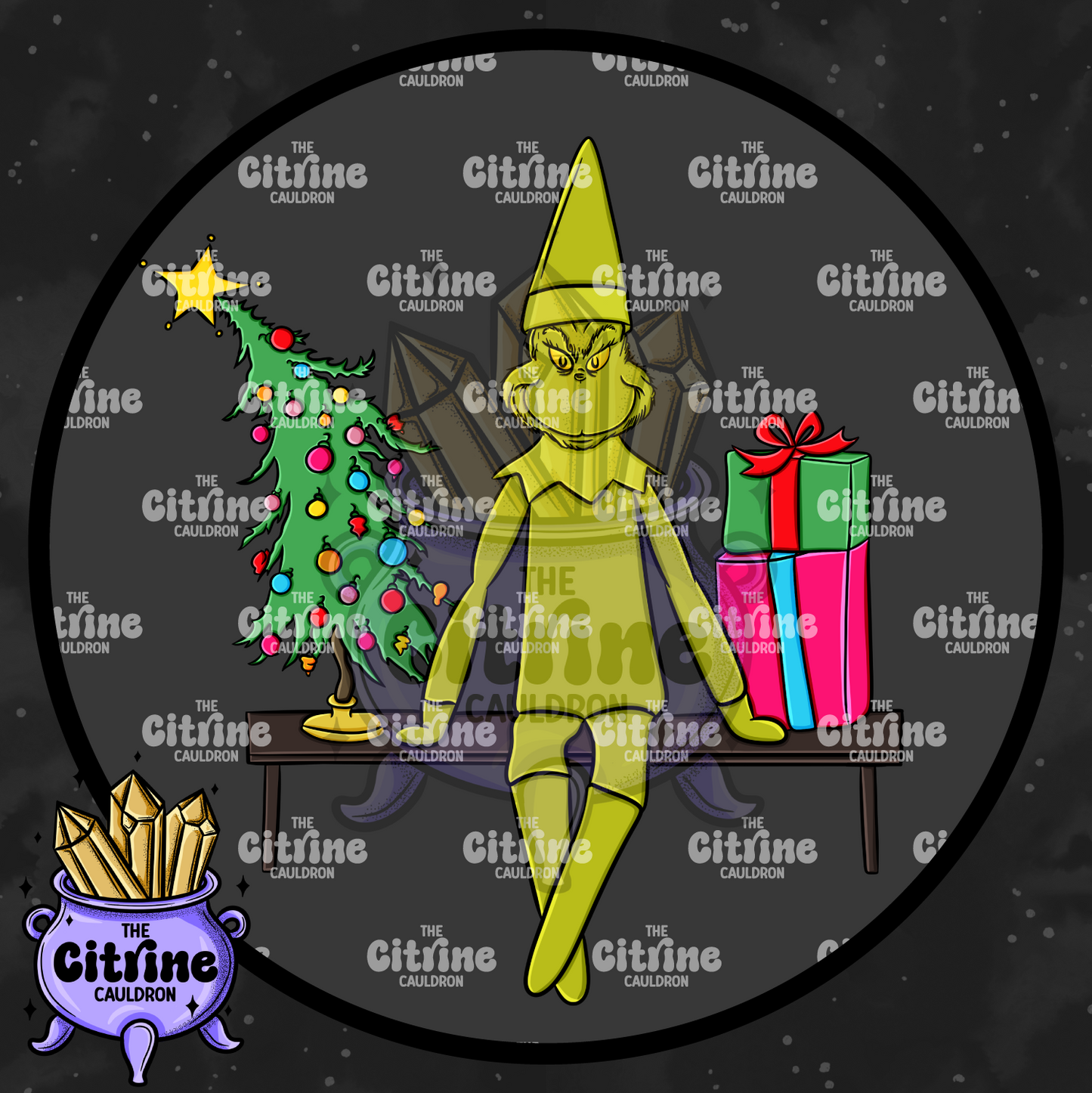 Grouch on a Shelf - Sublimation PNG