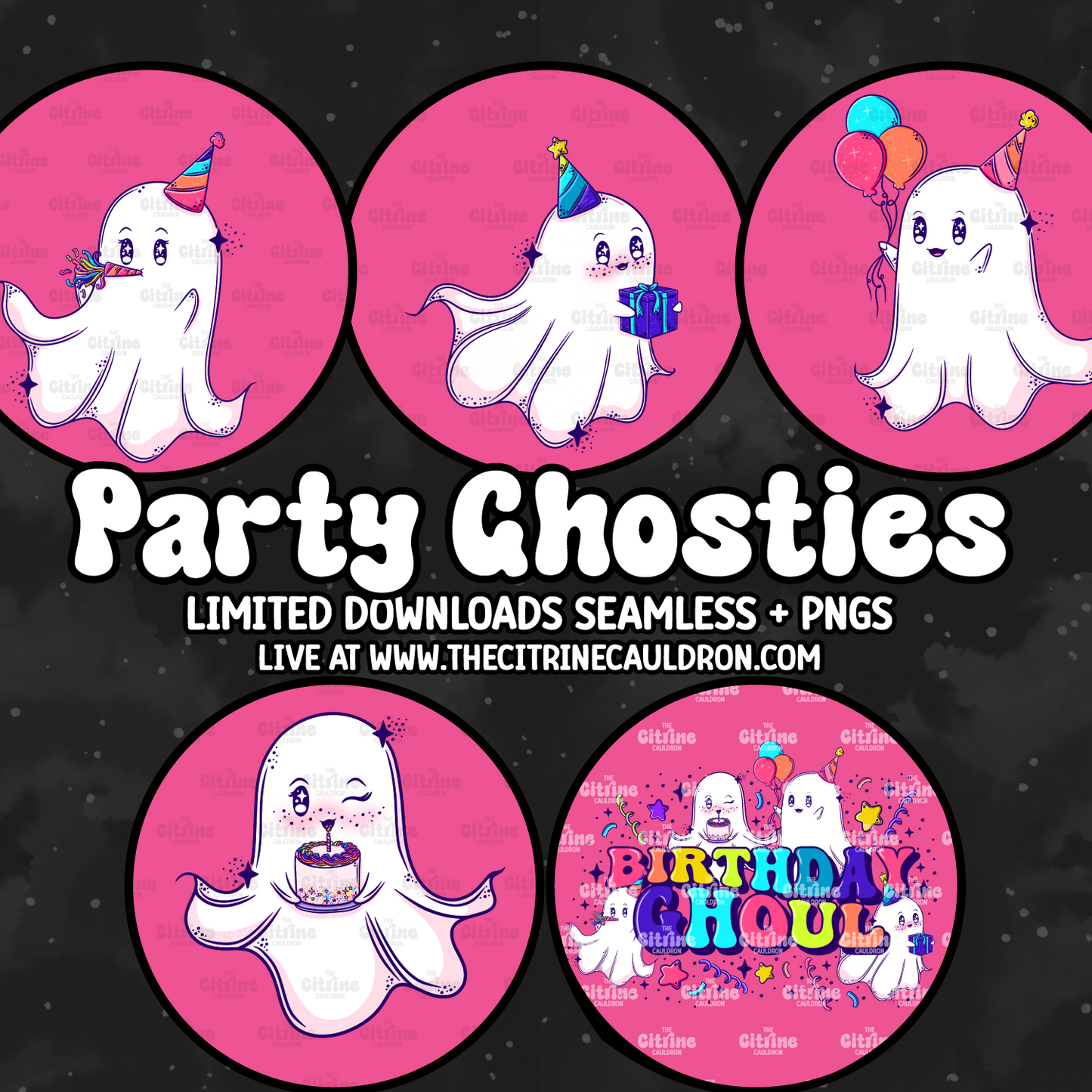 Party Ghosties - Sublimation PNG