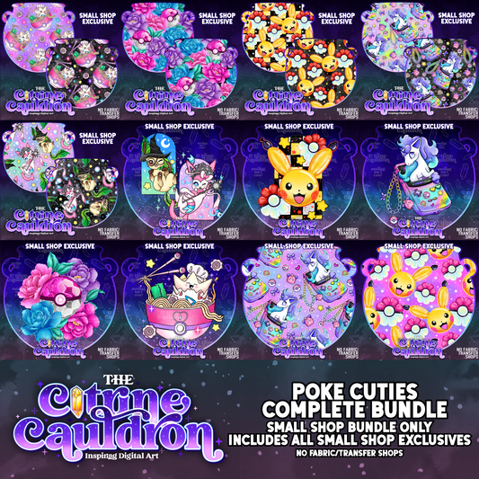 Poke Cuties Collection - Seamless & PNG Bundle - SMALL SHOP