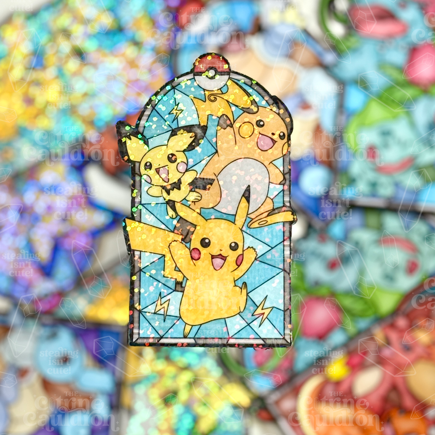 Poke Glass Pika - Sticker
