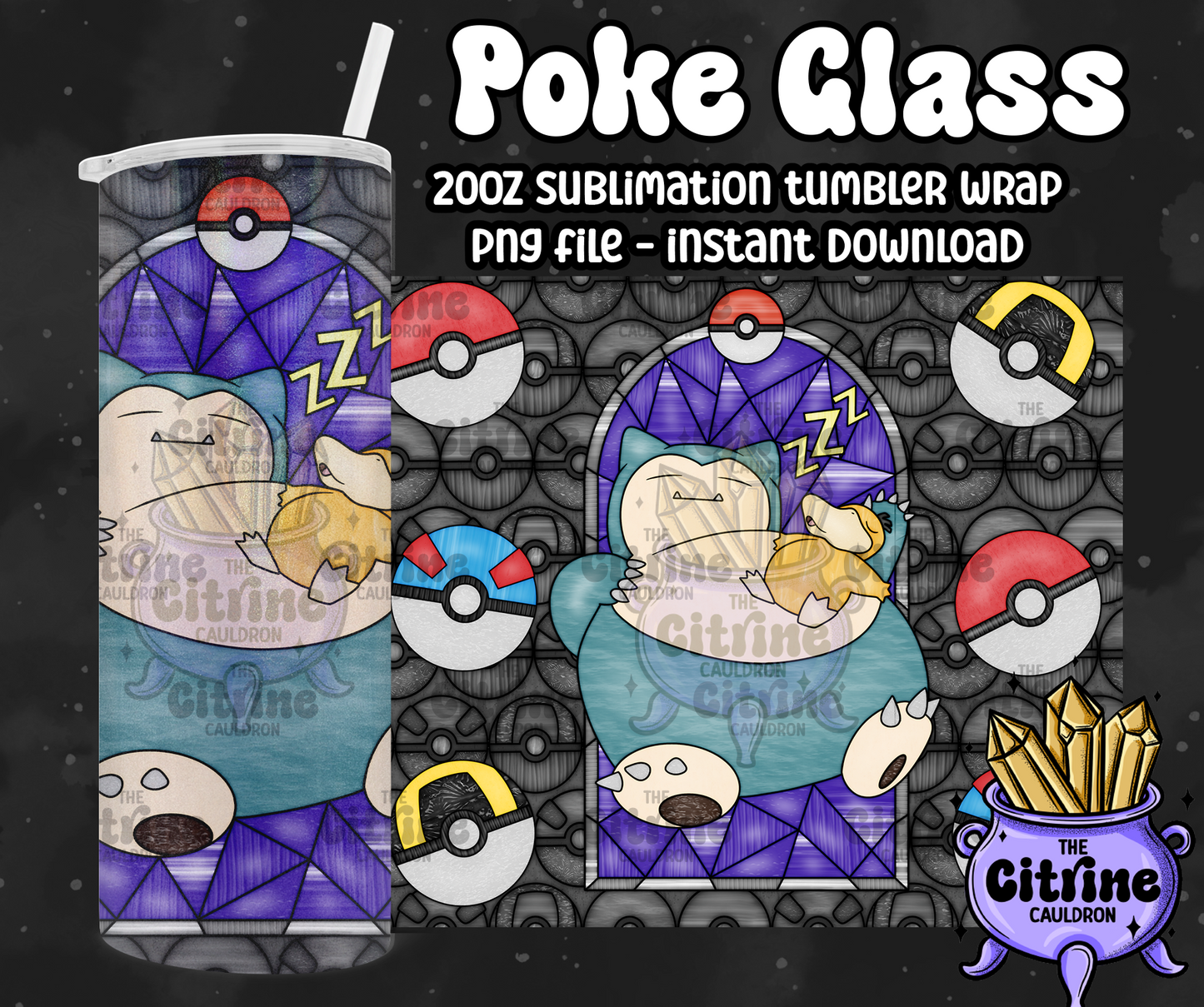 Poke Glass Volume 2 - PNG Wrap for Sublimation 20oz Tumbler
