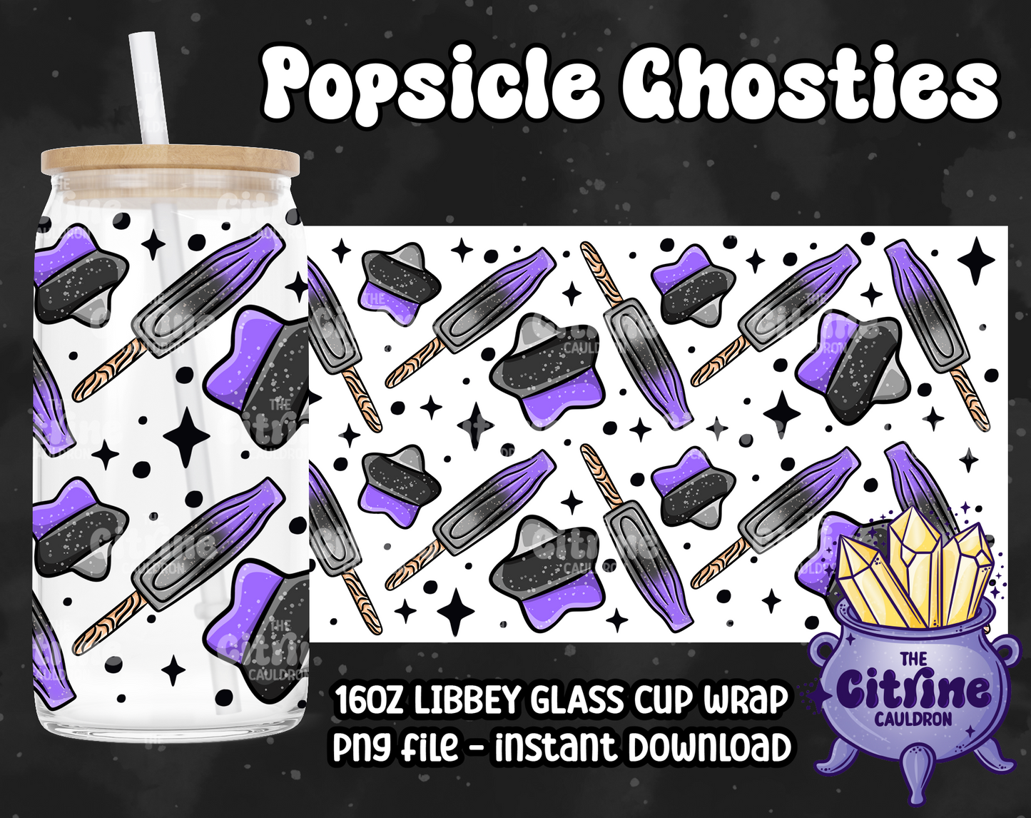 Popsicles - PNG Wrap for Libbey 16oz Glass Can