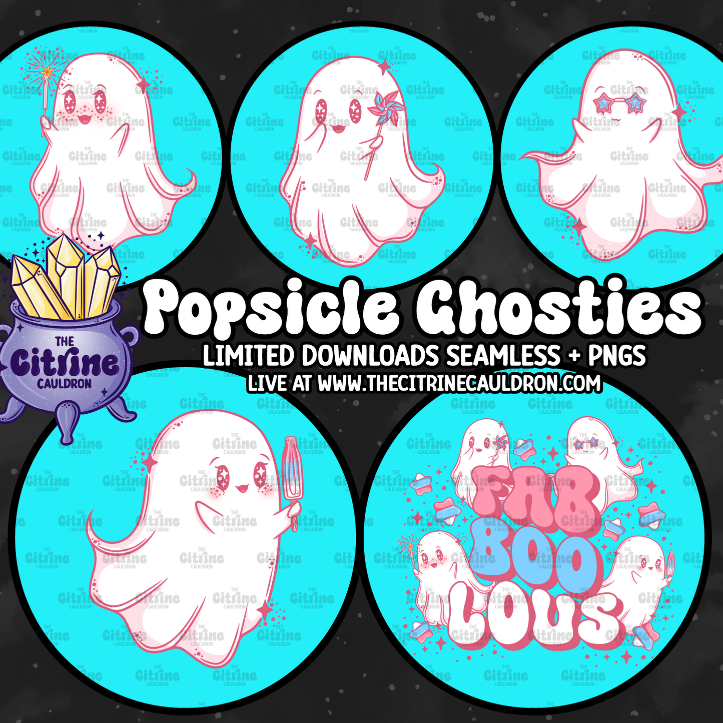 Popsicle Ghosties Unicorn - Sublimation PNG