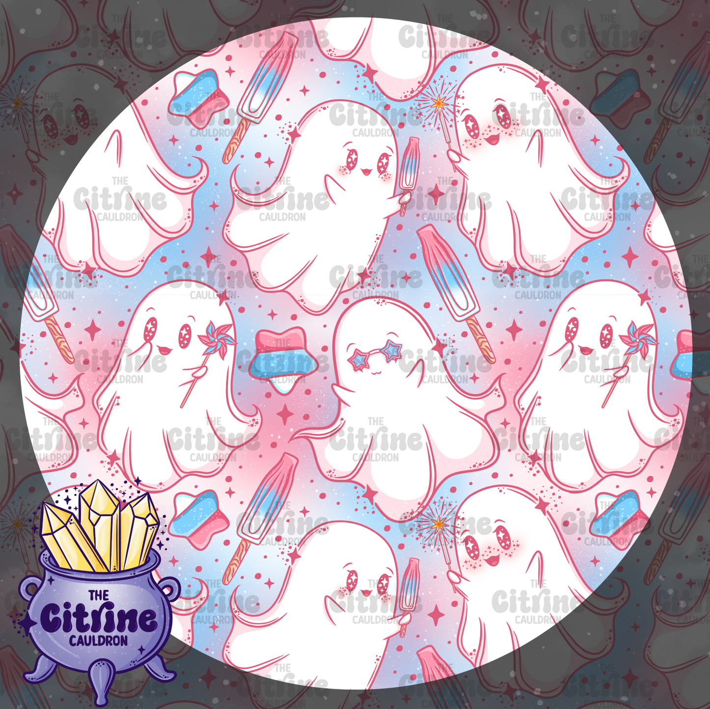 Popsicle Ghosties - Seamless