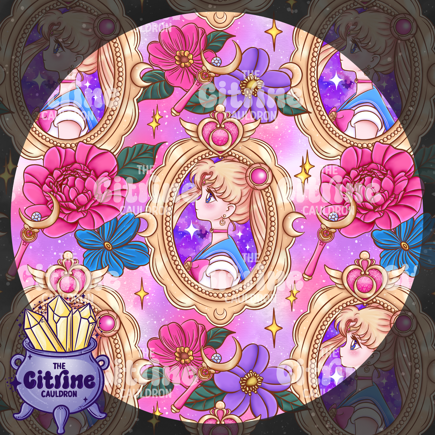 Sailor Gallery Moon - Seamless