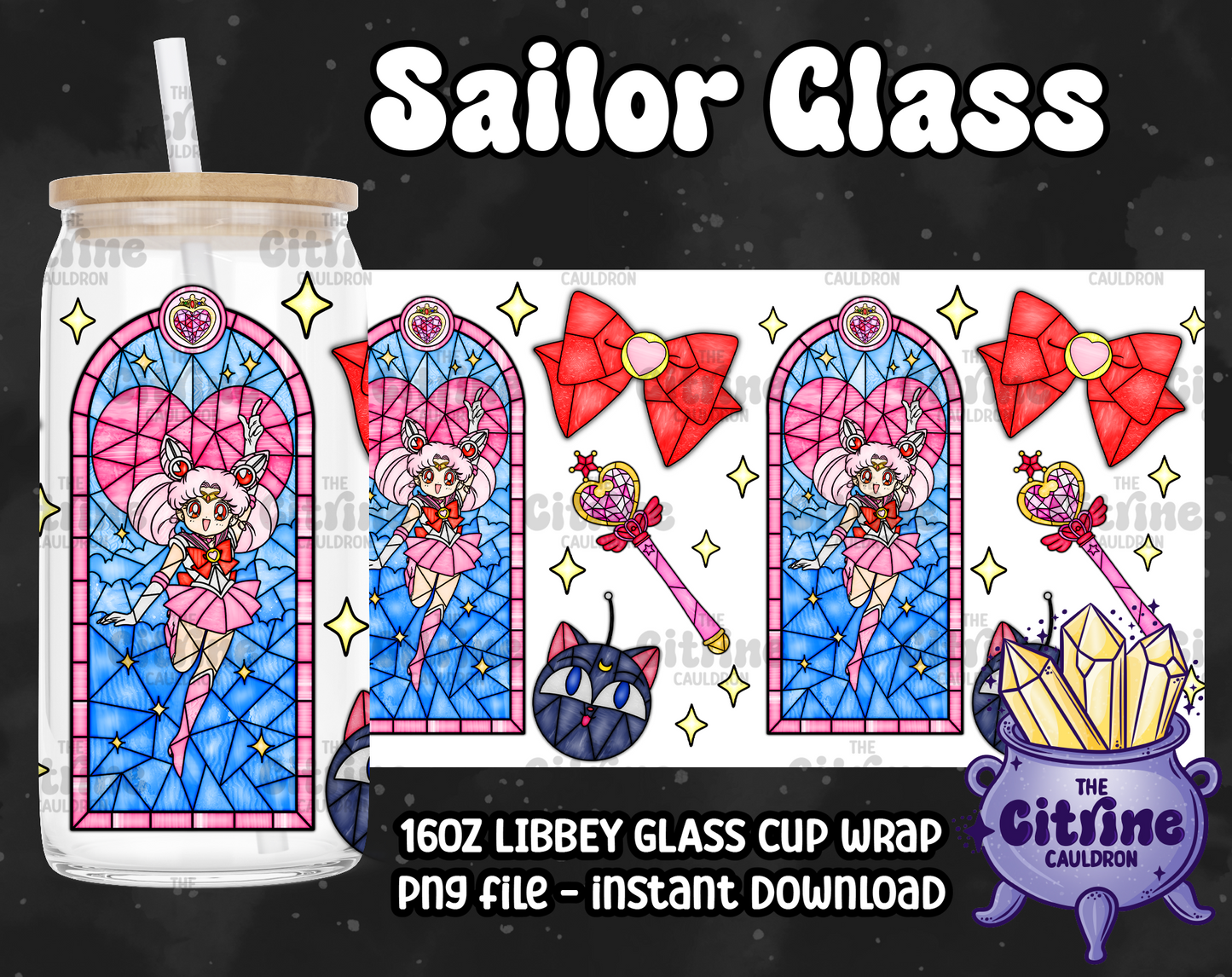 Sailor Glass Part 2- PNG Wrap for Libbey 16oz Glass Can