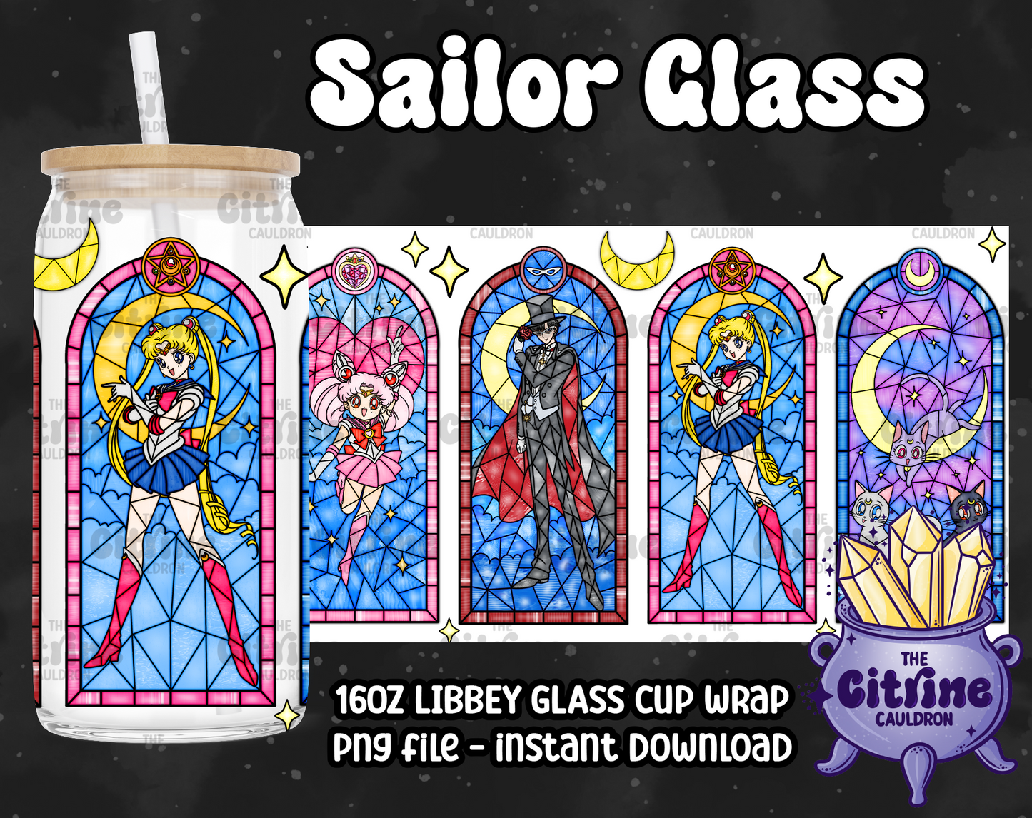 Sailor Glass Part 2- PNG Wrap for Libbey 16oz Glass Can
