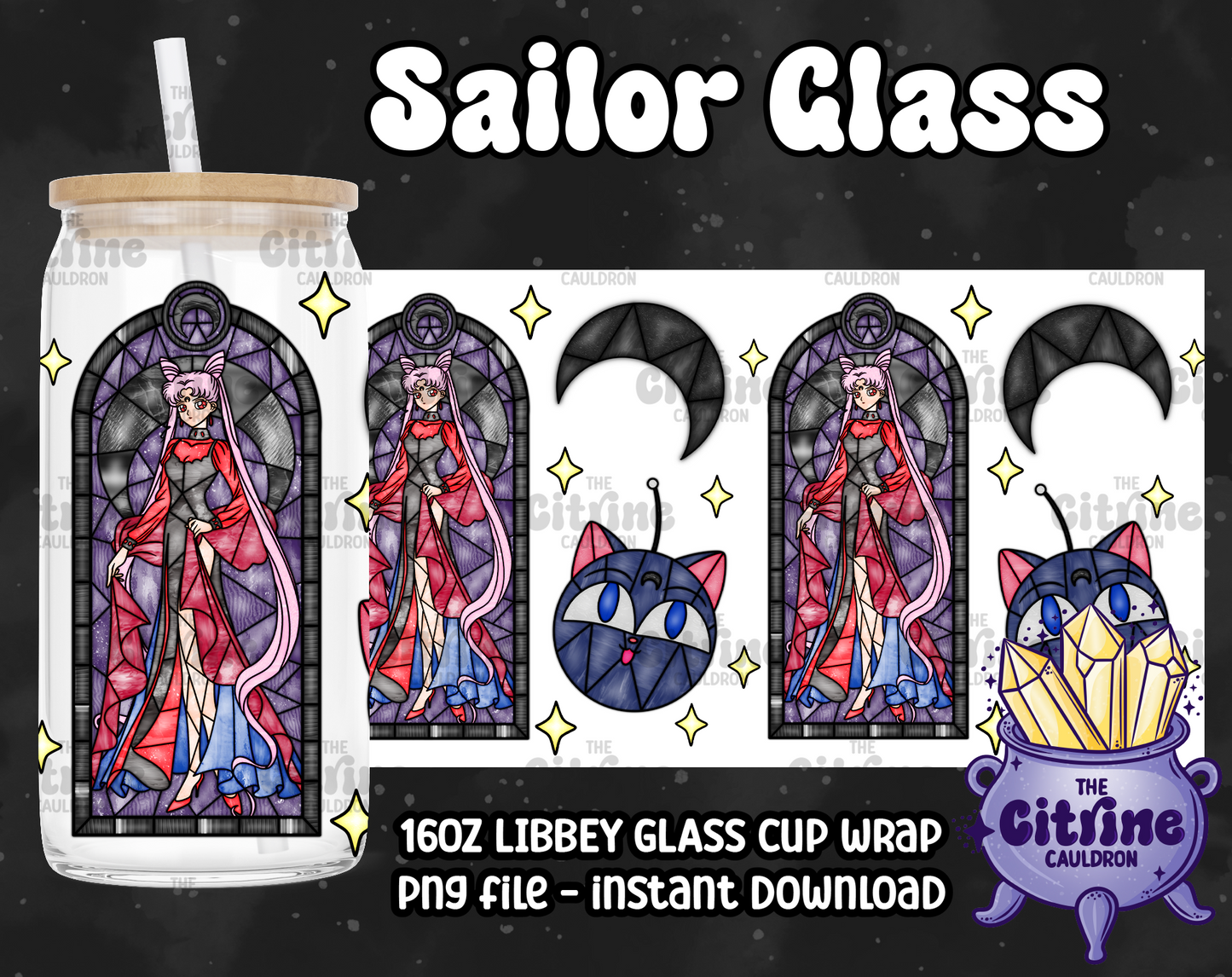 Sailor Glass Part 2- PNG Wrap for Libbey 16oz Glass Can