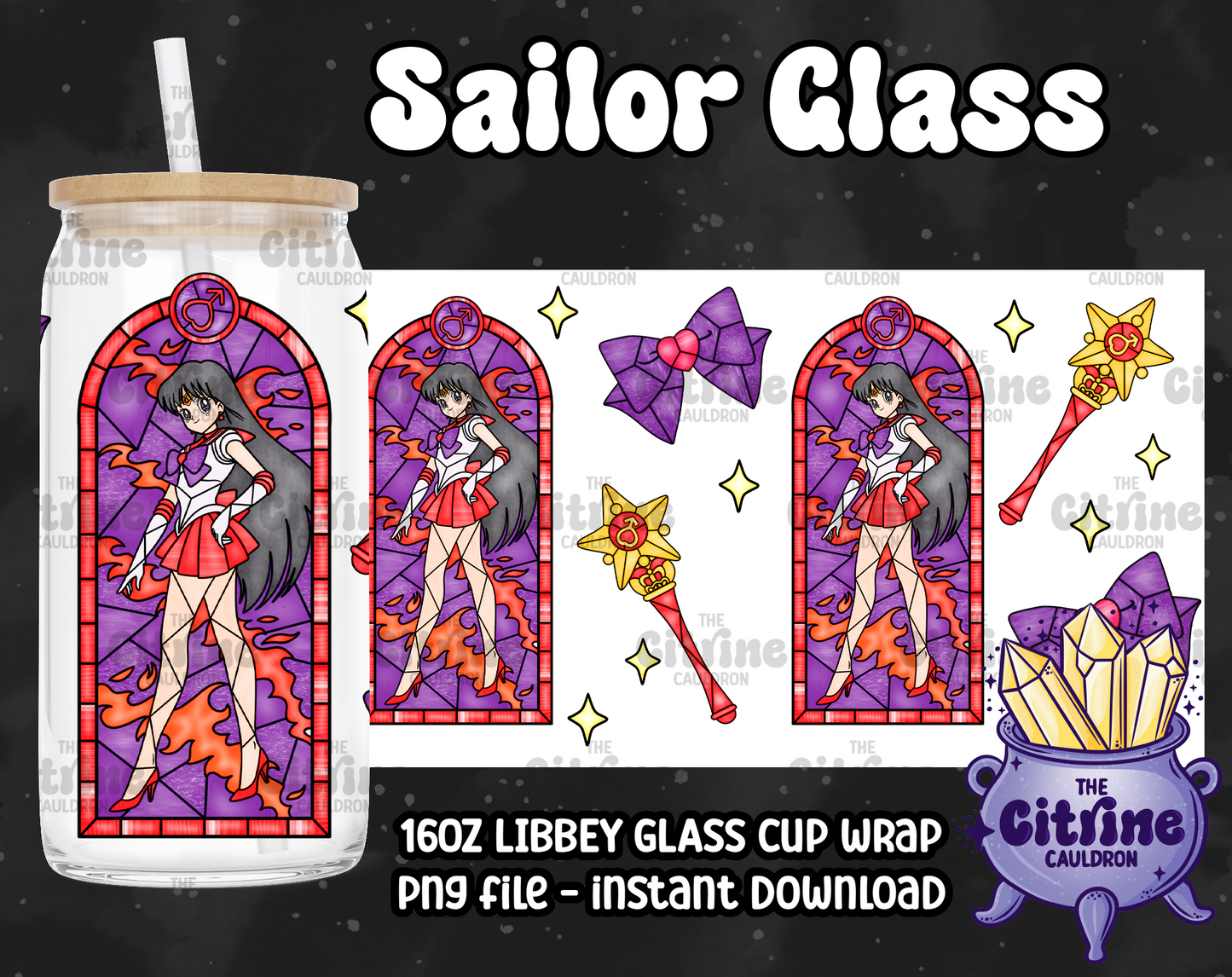 Sailor Glass - PNG Wrap for Libbey 16oz Glass Can