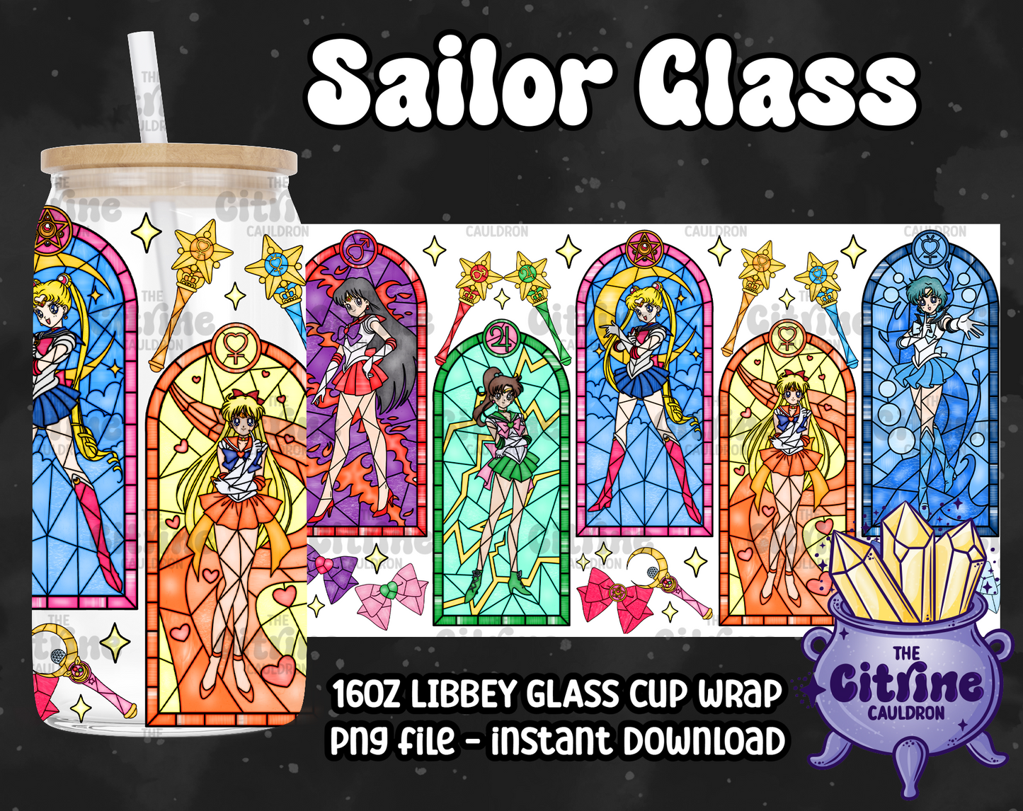 Sailor Glass - PNG Wrap for Libbey 16oz Glass Can
