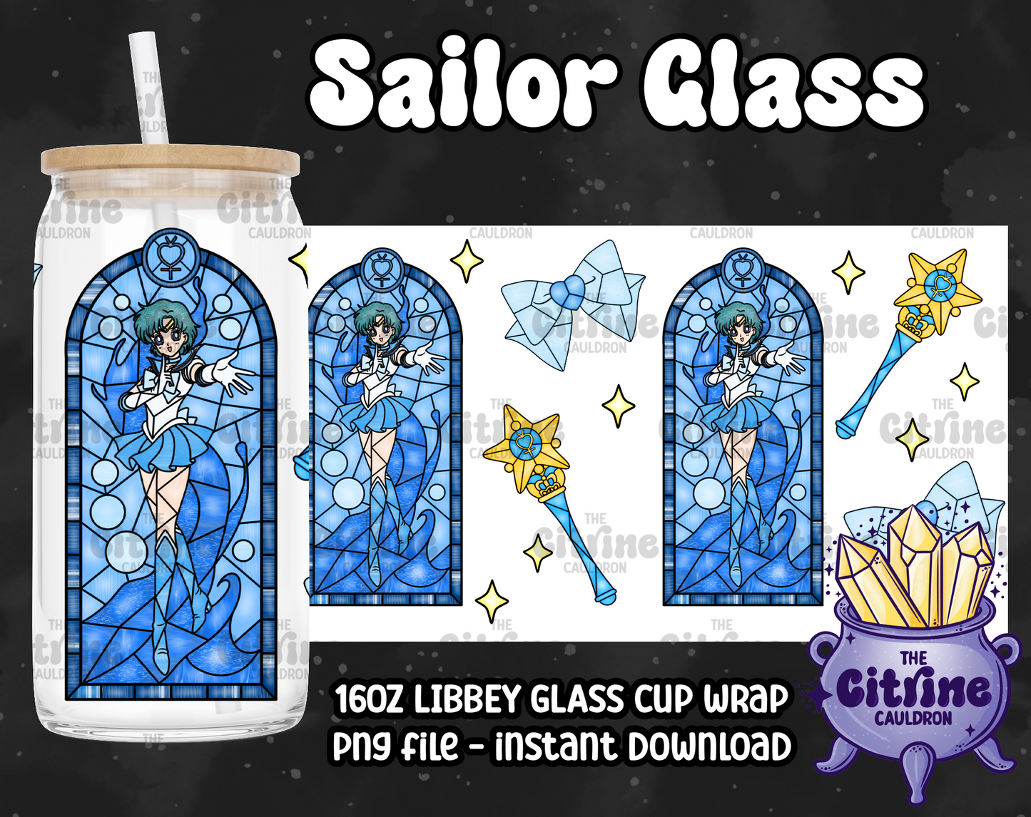 Sailor Glass - PNG Wrap for Libbey 16oz Glass Can