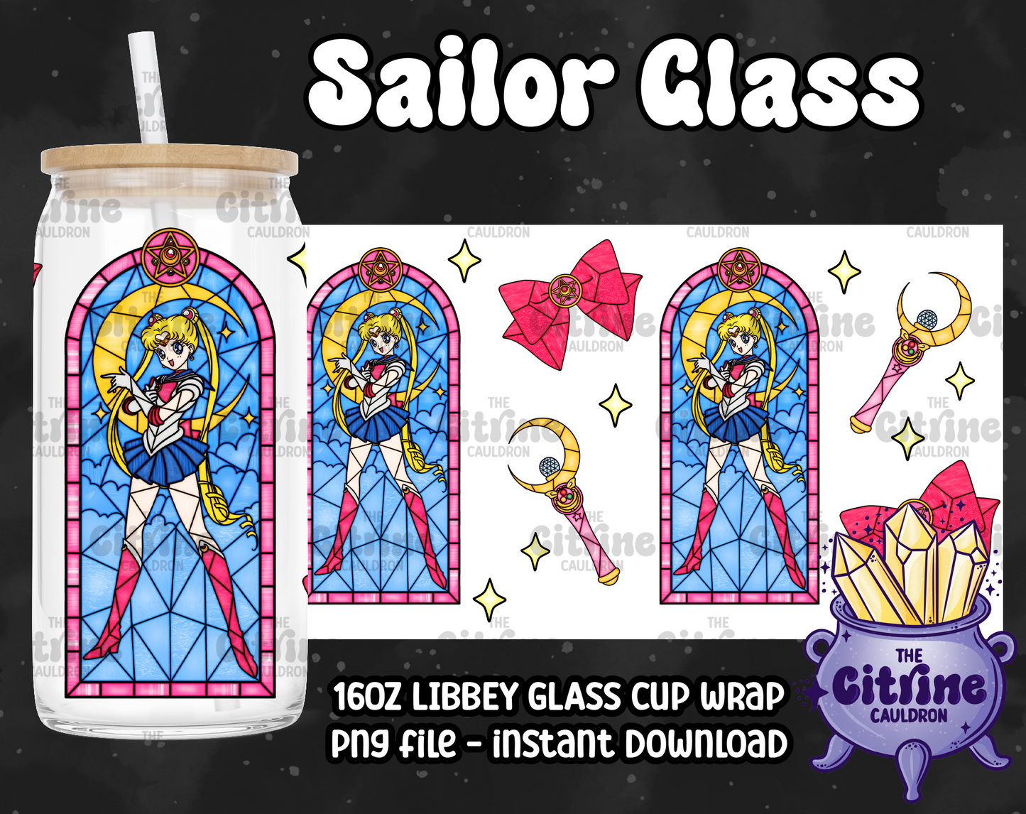 Sailor Glass - PNG Wrap for Libbey 16oz Glass Can