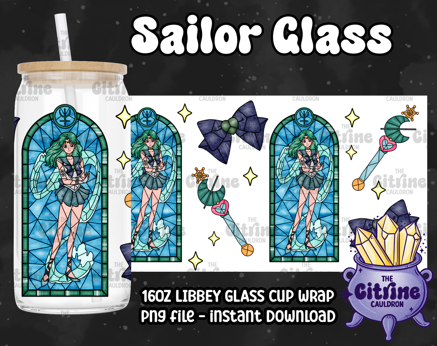 Sailor Glass Part 2- PNG Wrap for Libbey 16oz Glass Can