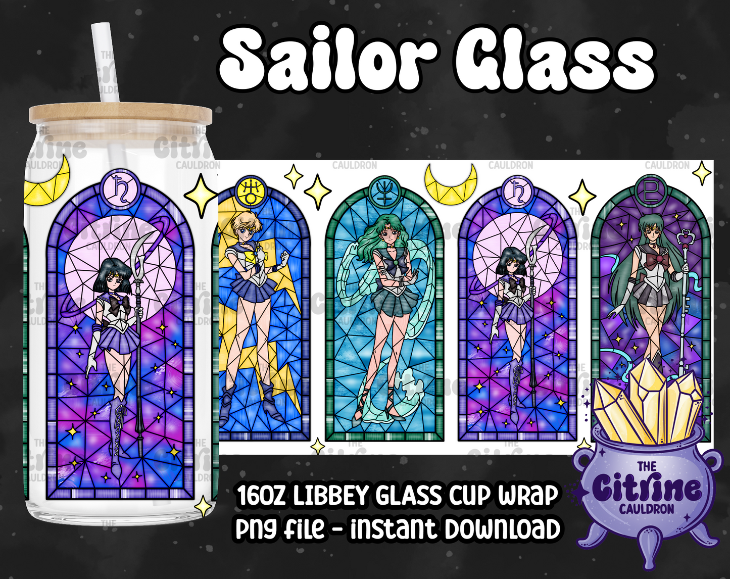 Sailor Glass Part 2- PNG Wrap for Libbey 16oz Glass Can