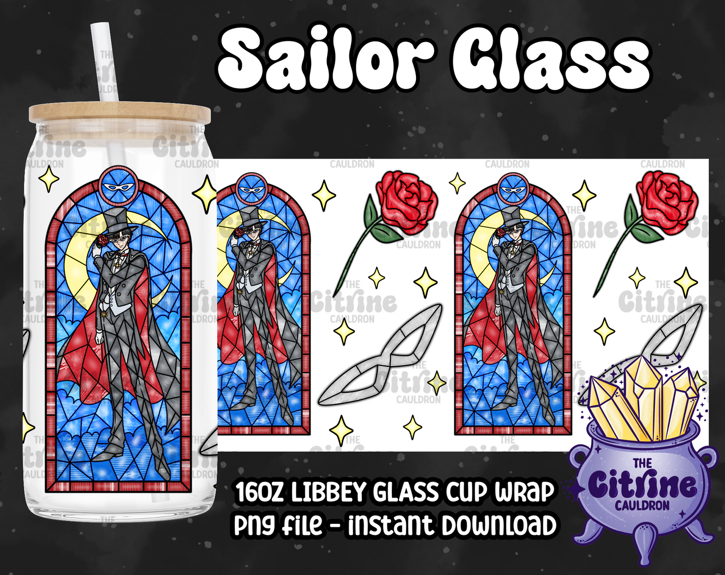 Sailor Glass Part 2- PNG Wrap for Libbey 16oz Glass Can