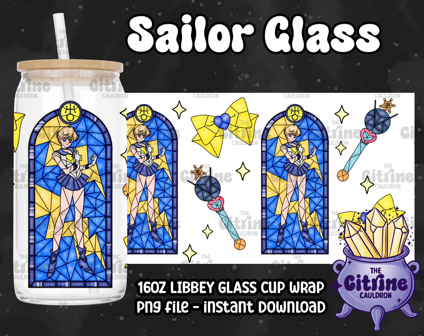 Sailor Glass Part 2- PNG Wrap for Libbey 16oz Glass Can
