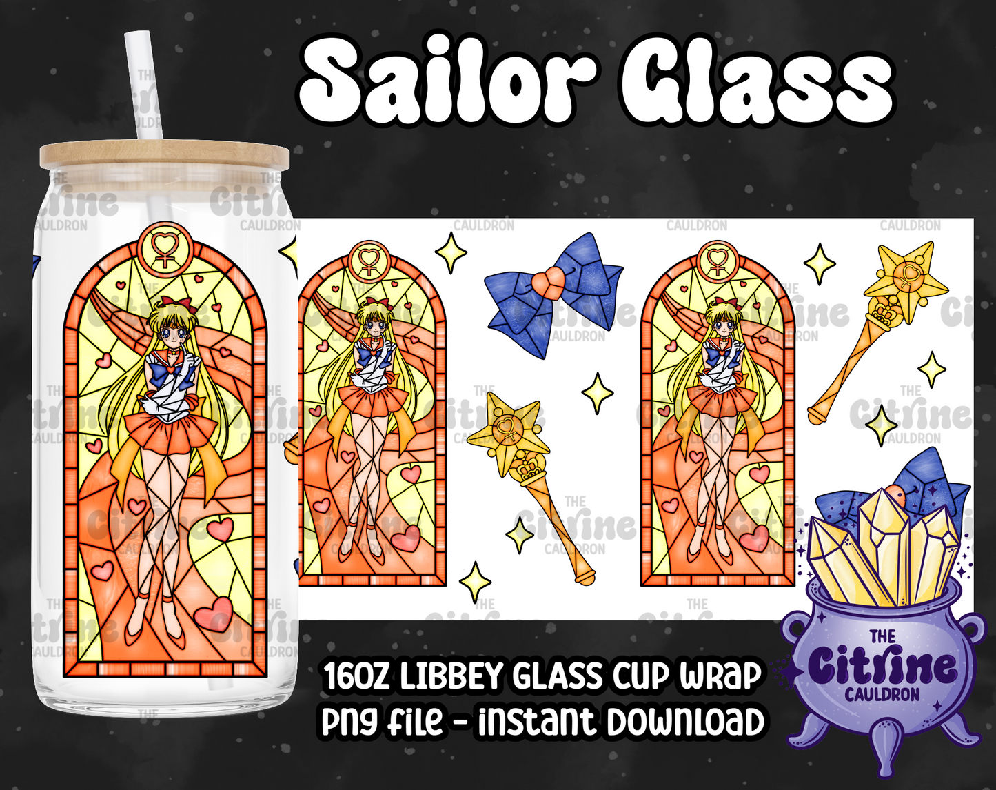 Sailor Glass - PNG Wrap for Libbey 16oz Glass Can